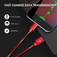thumbnail image 3 of [Lot de 2] Câble Micro USB 2 Pi, ROFAY Câble de Chargement USB A Mâle vers Micro USB Sync pour Téléphone Android Compatible avec PS4, Galaxy S7 Edge/S7/S6, Note 5 4, Noir, 3 of 6