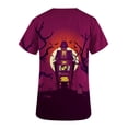 thumbnail image 4 of RKSTN Women Tops Short Sleeve V-neck Tops Working Uniform Halloween Printed with Pockets Blouse Scrub Tops, 4 of 4