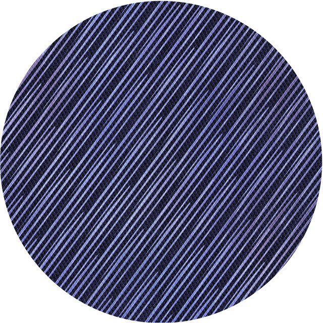 Ahgly Tapis Rond Lavable en Machine Intérieur Transitionnel Violet Pervenche, 3 Pieds Rond