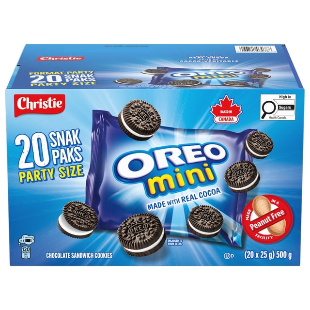 OREO Minis Chocolate Sandwich Cookies, 20 Snack Packs