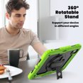 thumbnail image 4 of XYX For iPad Pro 11 inch Case 2024 (M4), 360 Rotating Shockproof Cover with Stand, Screen Protector, Shoulder Strap, Lime, 4 of 7