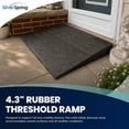 thumbnail image 2 of Silver Spring 4" Maximum Riser, Solid Rubber 3 Channel Threshold Ramp, Black, 2 of 7