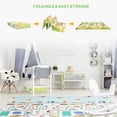 thumbnail image 3 of Baby Playmat, 79" x 71" Double Side Reversible Foldable Play Mat Waterproof Foam Floor Crawling Mat, 3 of 7