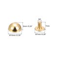 thumbnail image 2 of Unique Bargains 10x6mm Screw Back Rivets Solid Round Head Leather Studs Gold Tone 10 Pack, 2 of 5