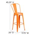 thumbnail image 3 of Kingfisher Lane Tabouret de Bar en Métal 30 Pieds' Orange, 3 of 9