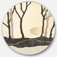 thumbnail image 1 of Designart 'Forest Silhouette III' Geometric Metal Circle Wall Art, 1 of 3