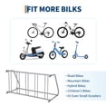 thumbnail image 3 of BeesClover Floor Bike Rack, Bicycle Floor Parking Stand, All-Steel Garage Bike Rack, Storage Stand for Streets, Yards & Bike Events, 3 of 5