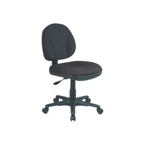 Office Star Sculptured Thick Padded Seat and Back with Built-in Lumbar Support Task Chair without Arms, Black