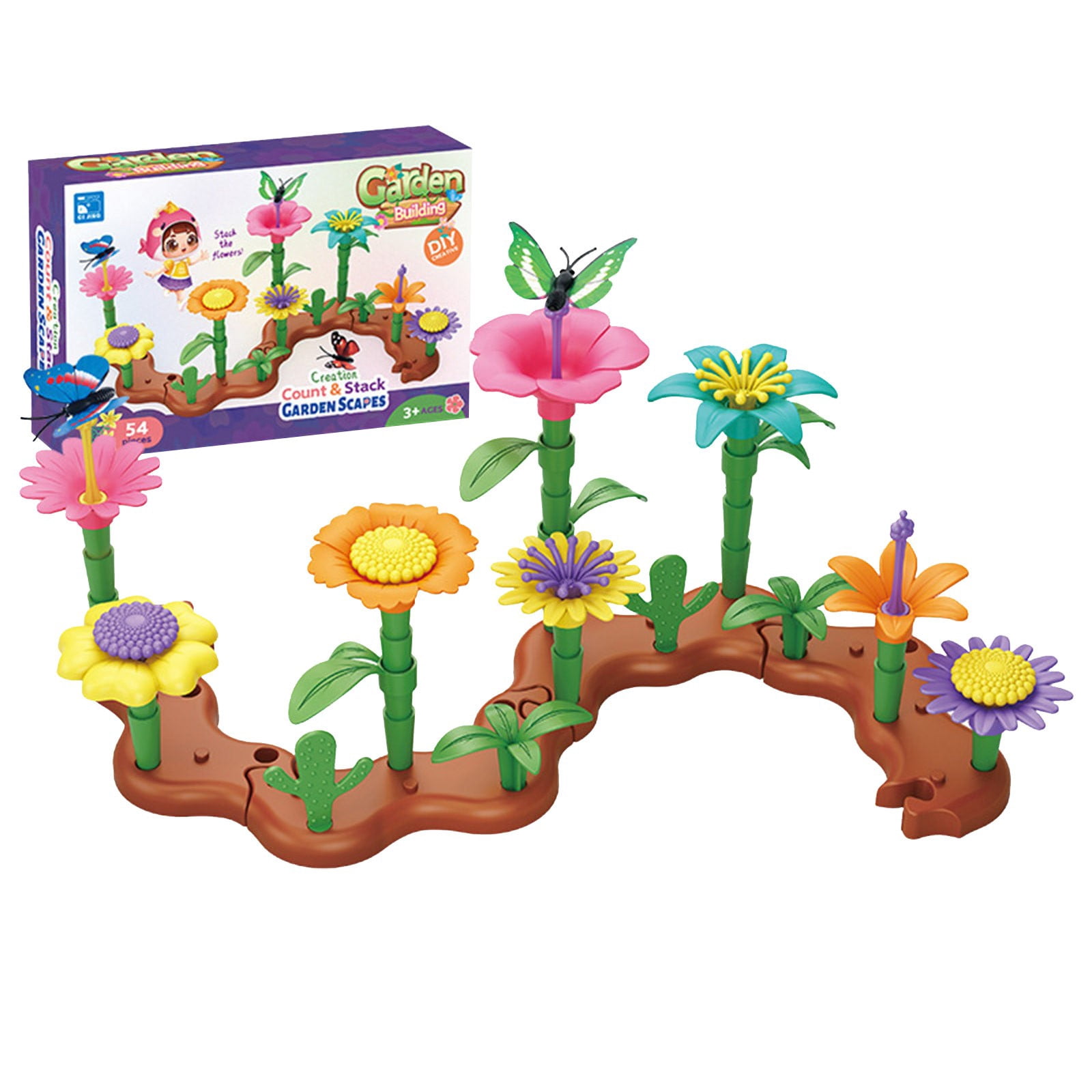 Birdeem Childrens Building Blocks Puzzle Toys Variety of Garden Sets Assembled Blocks Flower Home Kindergarten Birthday Gift