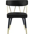 thumbnail image 2 of Meridian Furniture Rheingold Black Velvet Dining Chair (Set of 2), 2 of 5