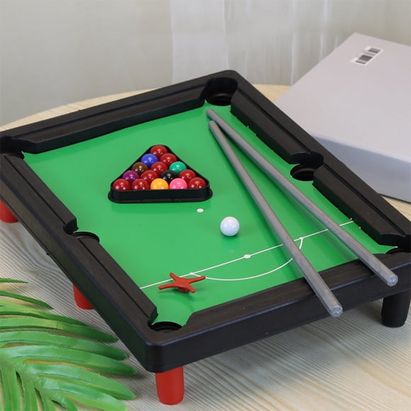 TIMIFIS Tables de Billard Mini Table de Billard Ensemble de Jeu de Billard avec 2 Bâtons 11 Balles Bureau à Domicile Jeux Anti-Stress Cadeaux pour Enfants Éducation