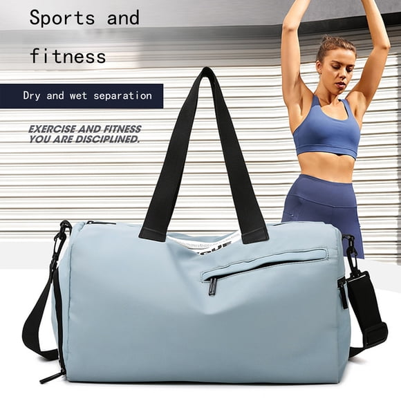 Wzzjkit Gym Bag Duffle Bag, Foldable Travel Duffel Bags for Men Women, Dry Wet Separation Large Capacity Packable Travel Bag Luggage for Gym Sports