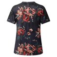 thumbnail image 4 of TopLLC Women's Plus Size Tops Short Sleeve Crewneck T Shirt Loose Fit Lace Stitching Shirts Solid Hollow Out Ruffle Tunic Tops, 4 of 5