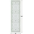 thumbnail image 2 of Oushak 3x10 Wide Hallway Runner Rug - Vintage Turkish Floral, Washable Low Pile Non Slip 10ft Long Runners for Kitchen, Hall Way - Light Blue and Green, 2 of 7