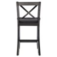 thumbnail image 3 of Tabouret de comptoir Olly noir à dossier en X, 3 of 6