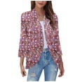 thumbnail image 1 of Pisexur Womens Jacket Open Front Cardigans Plus Size Jackets Coats Fall Jackets Women's Non Positioning Printed Fashionable Loose Lace Cardigan Top, 1 of 4