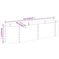 thumbnail image 4 of vidaXL Garden Raised Bed Powder-coated Steel 152x40x36 cm Grey, 4 of 4