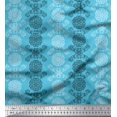 thumbnail image 1 of Soimoi Rayon Crepe Fabric Damask Ethnic Printed Fabric 1 Yard 46 Inch Wide, 1 of 3