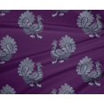 thumbnail image 4 of oneOone Tissu Polyester Lycra Tissu à Imprimé Bloc Paon au Mètre 56 Pouces de Large, 4 of 4