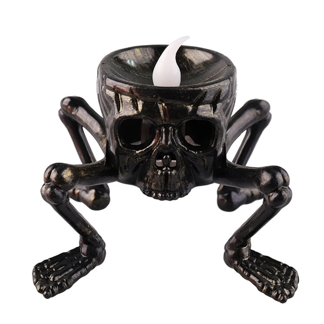 Skeleton Halloween Decoration Halloween Horror Skeleton Hand Candle Flameless Candle Light Horror Candle Halloween Decorative Light 2 Led Halloween Lights