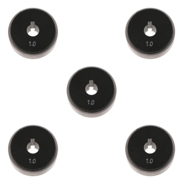 Decodeary Pièces de Rouleau de Rouleau d'Entraînement d'Alimentation de Fil de Mig d'Acier et Argent Noir Durable 0.8-1.0 5Set