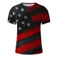 thumbnail image 4 of RKSTN Shirts Mens Manches Courtes Mode Manches Courtes Col Rond Imprimé T-Shirt Tops Blouse Hawaiian Shirts for Men, 4 of 5