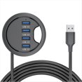 thumbnail image 3 of USB Hub Card Reader Computer USB Desktop Docking Station 3.0 Quad Port HUB Desktop Hub Splitter,1set * USB3.0 4-port HUB hubs, 3 of 6
