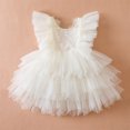thumbnail image 2 of Robe d'Été pour Tout-Petits Manches à Volants Tutu pour Filles Robe Féerique Robe en Tulle pour Tout-Petits 4-5 Ans, 2 of 4