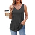 thumbnail image 2 of Dealovy Womens Tank Tops Sleeveless Casual Summer Solid Color Loose Fitted Casual Flowy Basic Tees Outfits, 2 of 7
