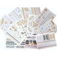thumbnail image 1 of 10 Sheets Modern Boho Metallic Tattoos Flash Gold/Silver Ultimate Collection, 1 of 4