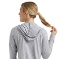 thumbnail image 4 of Hanes Womens Slub Jersey Hoodie, L, Dada Grey Heather, 4 of 5