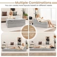 thumbnail image 4 of Costway Canapé-Lit Pliant Convertible 4-en-1 Futon de Sol Fauteuil-Lit Simple Gris, 4 of 9