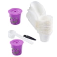 thumbnail image 2 of 50x Cafe Filter Paper with Lid Replacement Premium Single Reusable pod for 2.0 Maker Accessories , Style C, 2 of 8