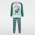 thumbnail image 1 of Family 2 Pieces Pajamas Set Crew Neck Dinosaur Printed Daily Suit (Green S Dad), 1 of 9