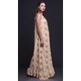 thumbnail image 2 of Bimba White2 Floral Leaves & Peony Vêtements de Nuit pour Femmes Nuisette Imprimée Robe Maxi à Bretelles Spaghetti Tenue de Sommeil Petit, 2 of 5