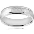 thumbnail image 1 of Bague Plate Confort Brossé 6MM Platine pour Hommes, 1 of 2