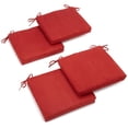 thumbnail image 1 of Blazing Needles Outdoor Micro Suede 19-Inch by 20-Inch by 3-1/2-Inch Zippered Cushions, Cardinal Red, Set of 4, 1 of 3