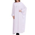 thumbnail image 1 of Birdeem Mode Femme Uni Grande Taille Manches Longues Poches Dames Robe à Manches Chauve-Souris Longue Robe, 1 of 3