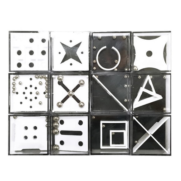 Jeux de Fête Éducatifs IQ Cube Casse-Tête pour Casse-Têtes 12 Mind Benders Petits Cadeaux de Bas de Noël pour Tous Âges