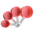 thumbnail image 4 of Kitchen 8 Pcs/set Measuring Cup Spoon Set Stainless Steel Handle Plastic Measuring Cup Cooking Baking Tool  Pink, 4 of 8