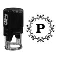 thumbnail image 1 of Printtoo Alphabet P Monogramme Initiale Octogone Celtique Tourbillon Cadre R-40 Bureau Stationnaire Auto Encrage Caoutchouc Tampon-Noir, 1 of 3