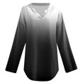 thumbnail image 3 of RXIRUCGD Chemisier Classique à Manches Retroussables Col en V pour Femmes, Gris, Taille : m, 3 of 4