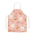 thumbnail image 2 of Vaidha Easter Home Printing Linen Imitation Apron Kitchen Fouling Multi Functional Apron, 2 of 3