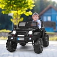 thumbnail image 3 of Patiojoy 12V Kids Ride on Truck 2 seats Children Electric Vehicle w/ 2.4GHz Remote Control & Retractable Handle Black, 3 of 10