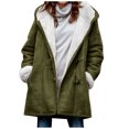 thumbnail image 2 of PVCS Womens Warm Faux Coat Jacket Winter Button Solid Long Sleeve Outerwear, 2 of 5