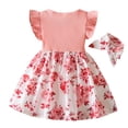 thumbnail image 5 of Splozh Robe de Concours pour Bébé Fille Robe en Tulle pour Tout-Petite d'Été à Volants Sans Manches Robe Décontractée de Mode pour Bébé Fille Rose, 9-12 Mois, 5 of 5