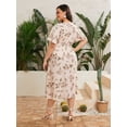 thumbnail image 2 of U.Vomade Women's Plus Size Dress Floral Button Dress, 2 of 6