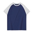 thumbnail image 1 of adviicd Mens T Shirt Men's Short Sleeve Basic T Shirt Casual Round Neck Ribbed Tee Top Navy,S, 1 of 2