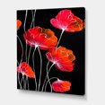 thumbnail image 3 of Designart Abstract Red Flower Detail On Black II Canvas Wall Art, 3 of 4