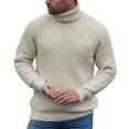 thumbnail image 2 of EGNMCR Vestes pour Hommes Mode Homme Automne Hiver Chandail Ample Grande Taille Chandail Uni Chandail, 2 of 7